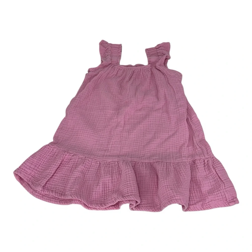 Pink & Fuchsia Wonder Nation Toddler Girl Ruffled & Flutter Sleeve Dress 5T - Picture 9 of 14